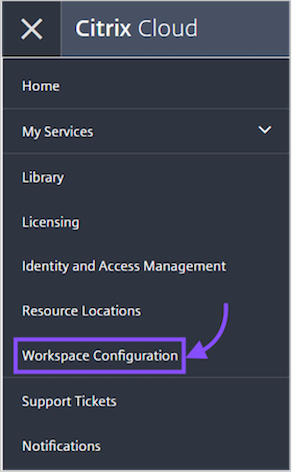 Workspace configuration