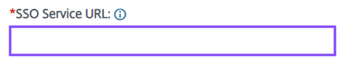 Enter the SSO service url value