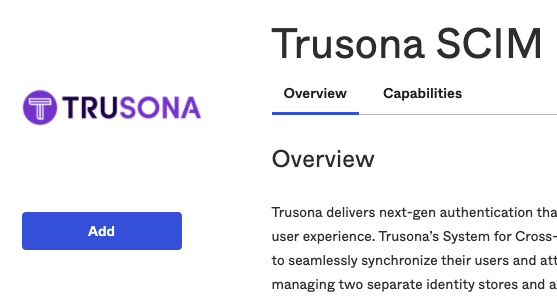 Add Trusona App