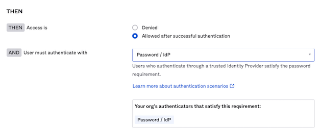 Authenticate with and authenticators