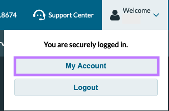 Select 'My Account'