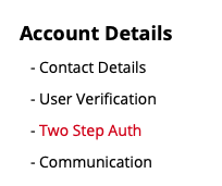 Access 'Account Details'