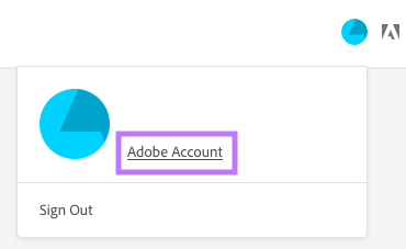 Access your Adobe Account