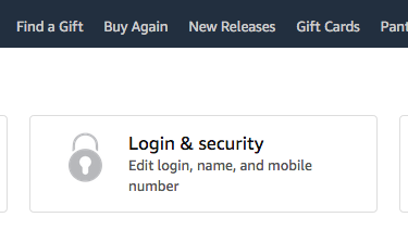 Click on Login & Security