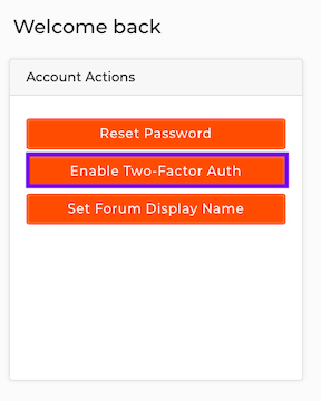 Click to Enable Two-Factor Auth