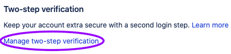 Manage 2-step verification