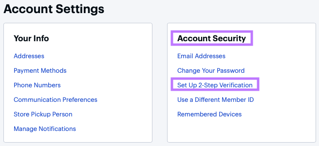 Set Up 2-Step Verification