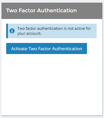 Setting up Two Factor Authentication