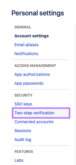 Click on Two-step verification