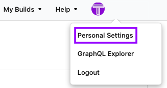 Click on Personal Settings