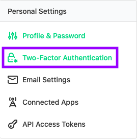 Select Two-Factor Authentication