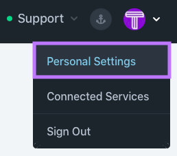 Go to Personal Settings