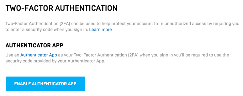 Enable Authentication App