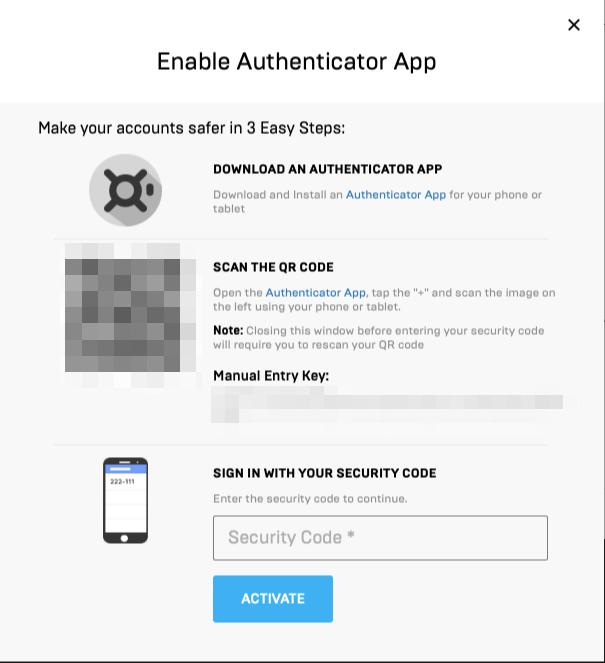 Authenticator App for Epic+Games