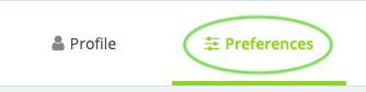 Click on Profile Preferences
