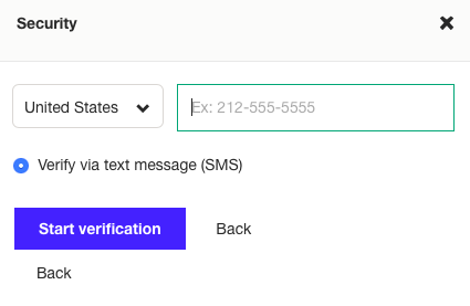 Complete SMS authentication