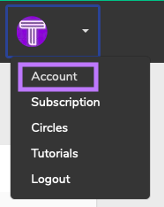 Select the Account option