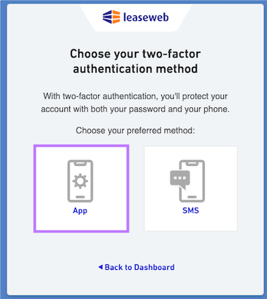 Select an authentication method