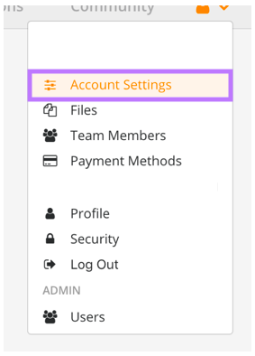 Navigate to Account Settings