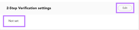 Edit 2-Step Verification settings